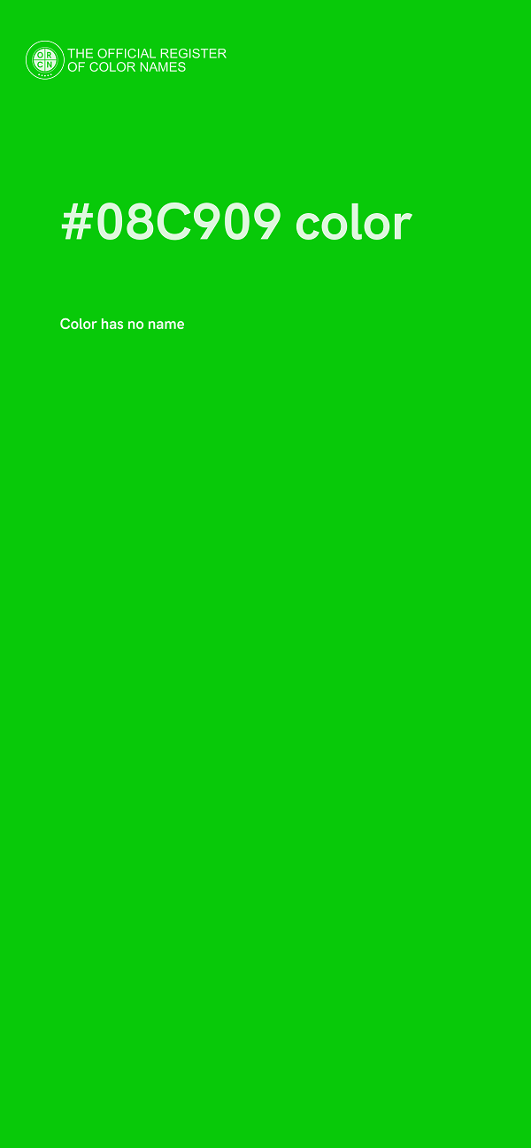 #08C909 color image