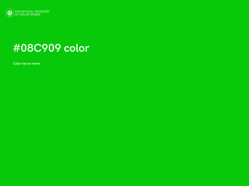 #08C909 color image