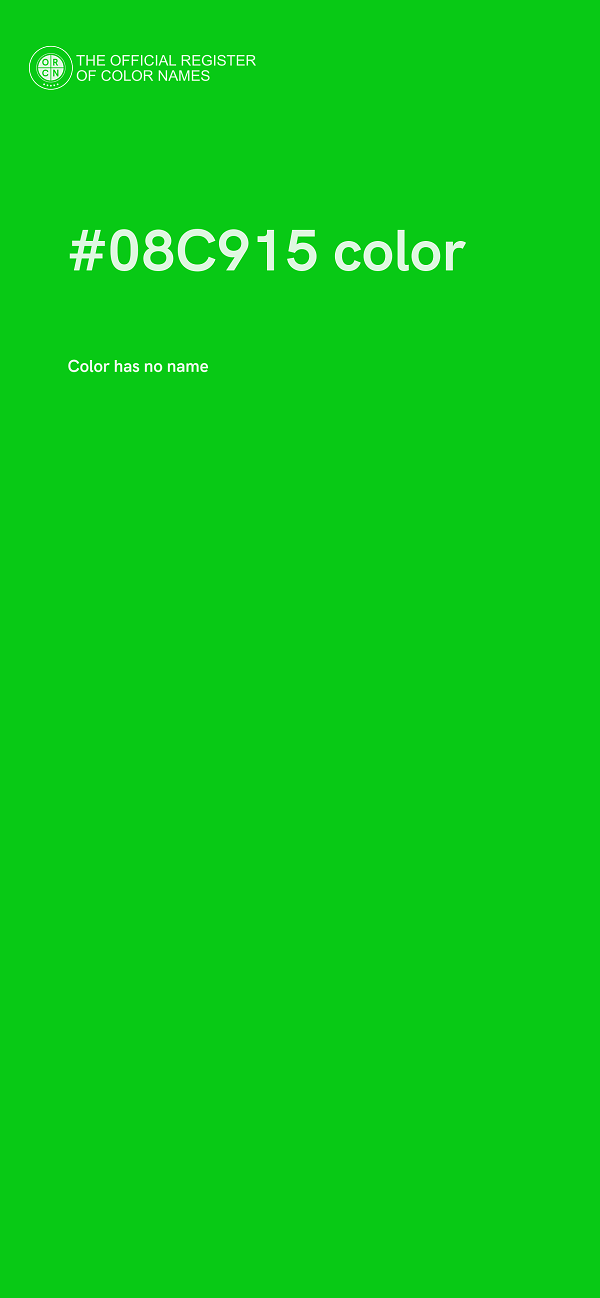 #08C915 color image