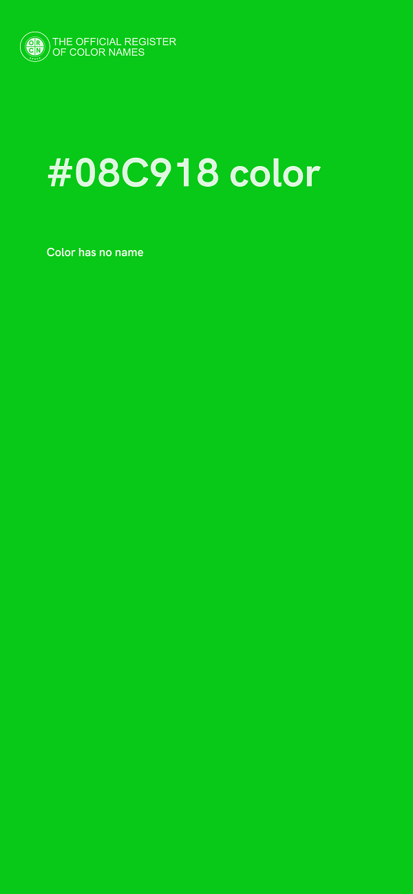 #08C918 color image