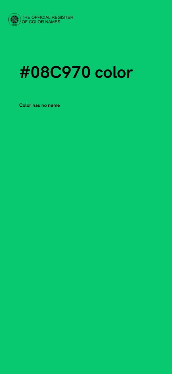 #08C970 color image