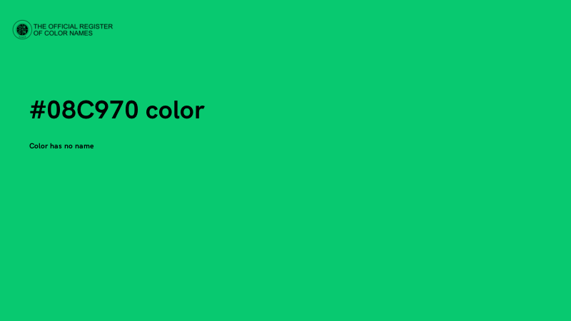 #08C970 color image