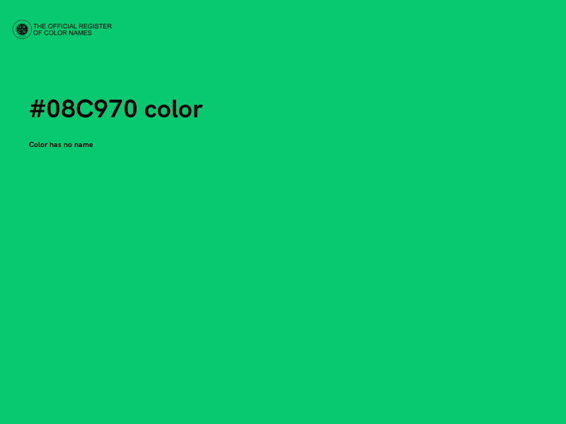 #08C970 color image