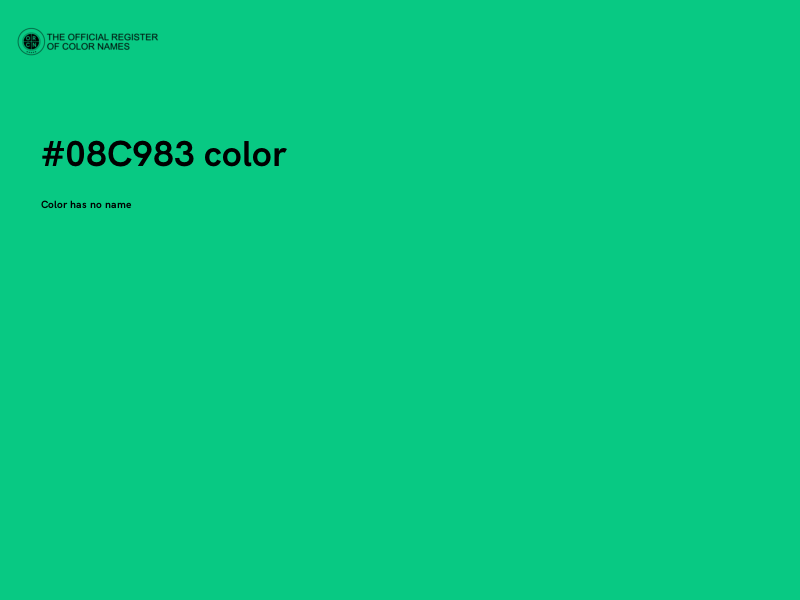 #08C983 color image