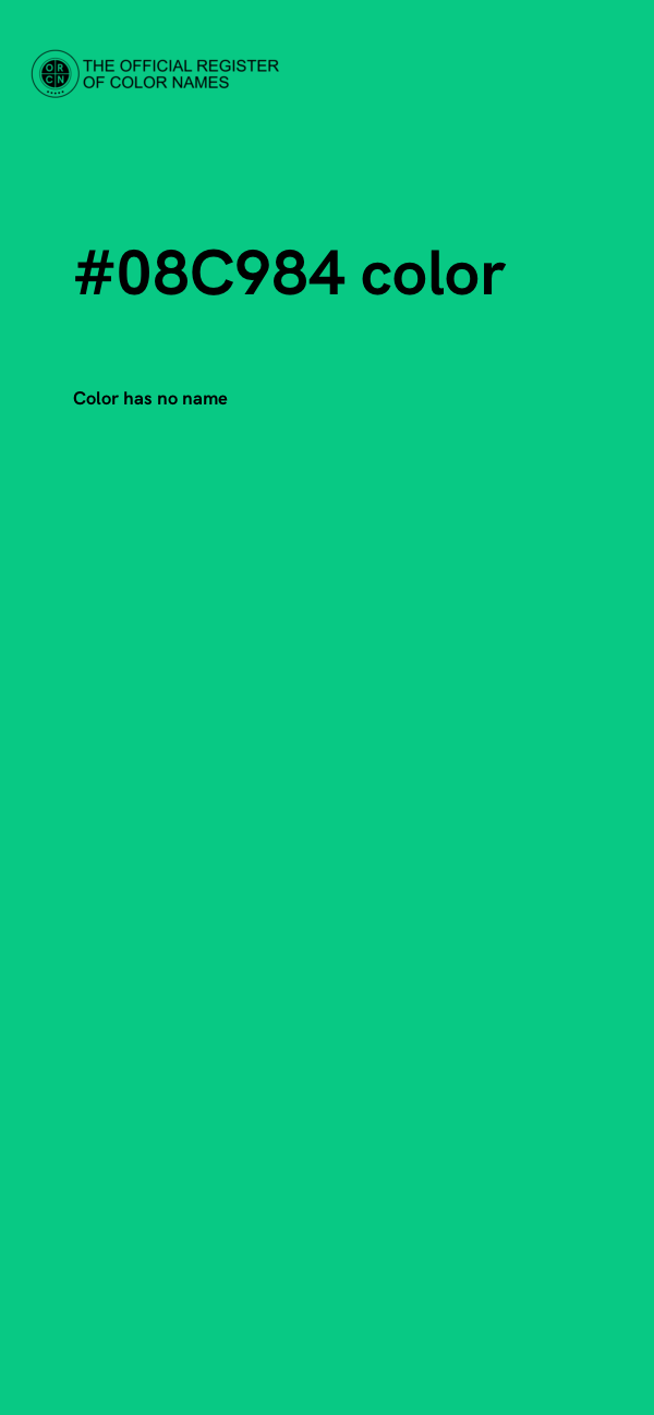 #08C984 color image