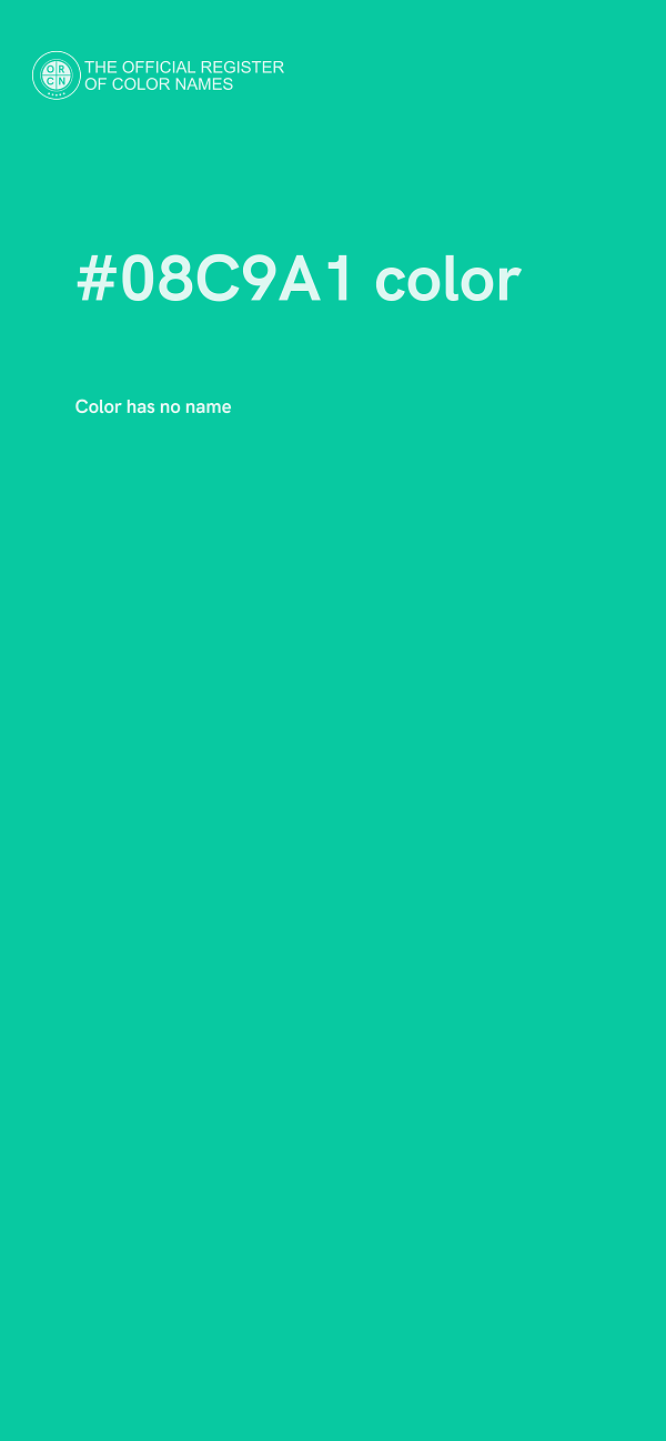#08C9A1 color image