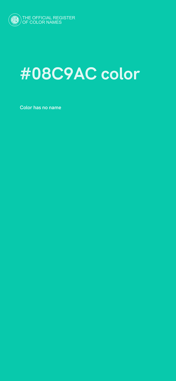 #08C9AC color image