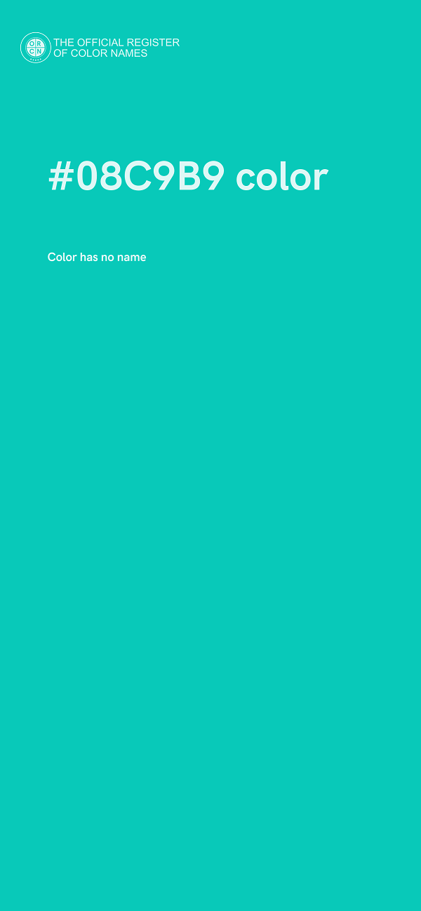 #08C9B9 color image