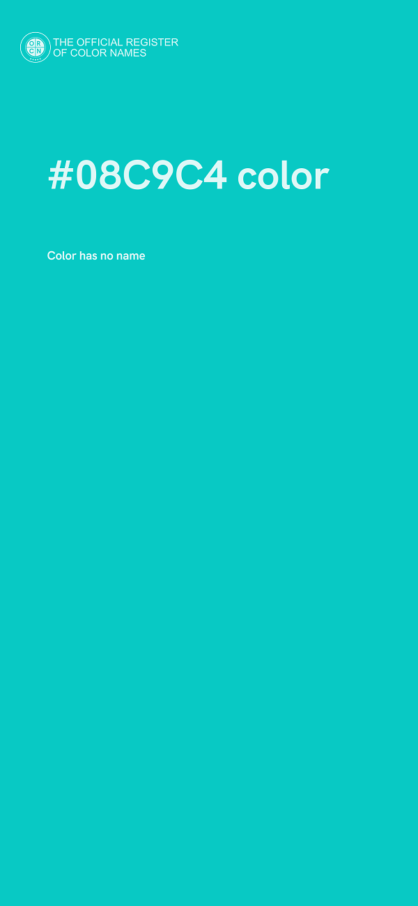 #08C9C4 color image