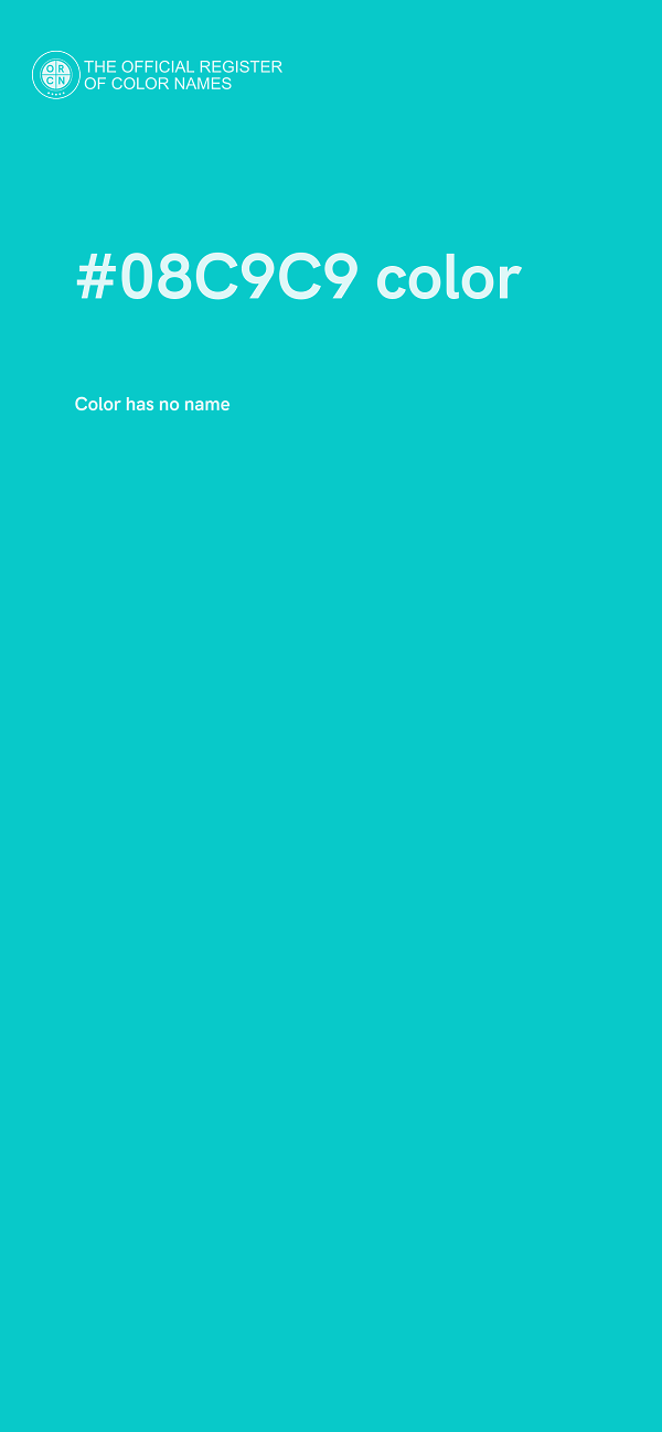 #08C9C9 color image