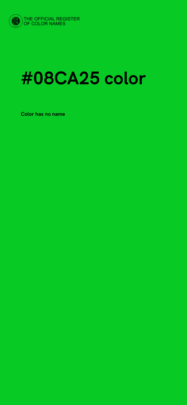 #08CA25 color image
