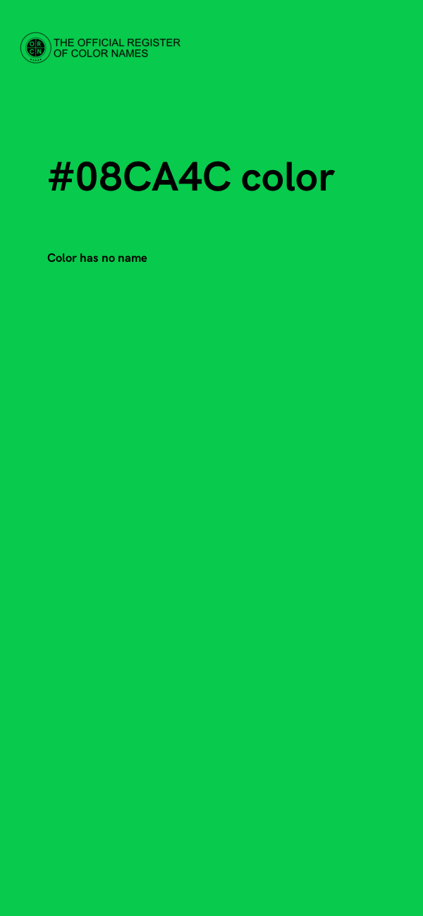#08CA4C color image