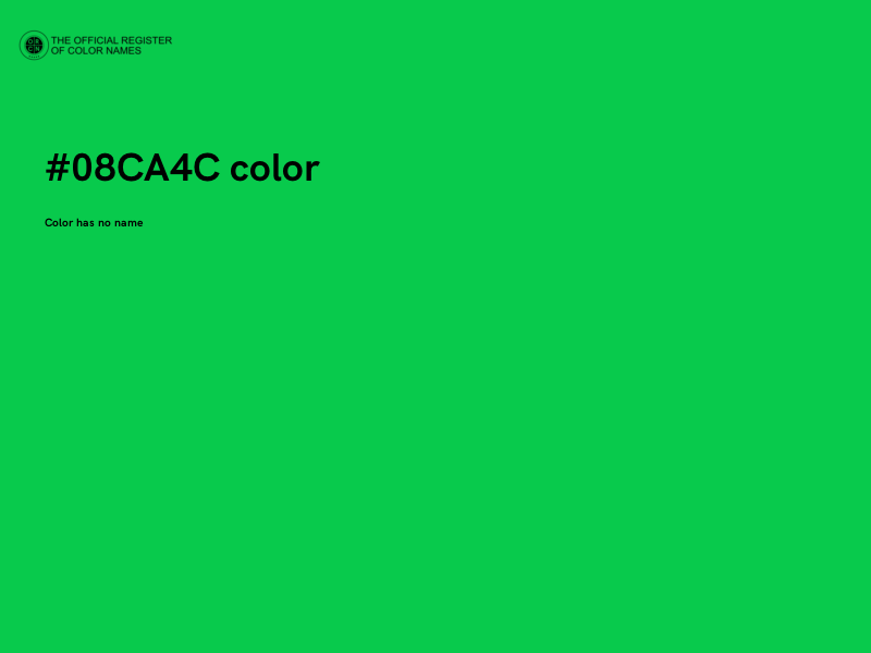 #08CA4C color image