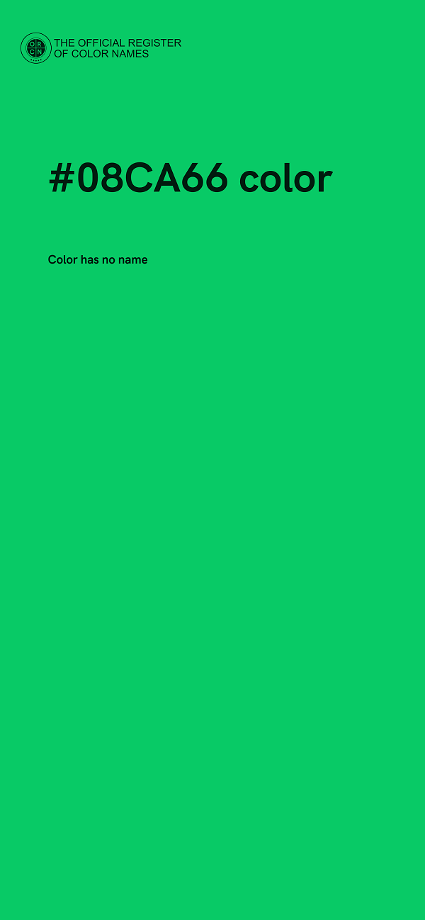 #08CA66 color image