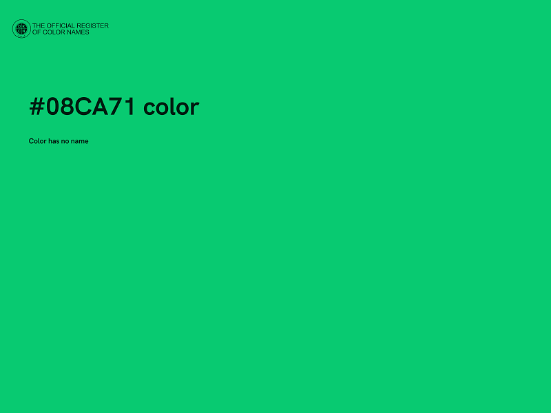 #08CA71 color image