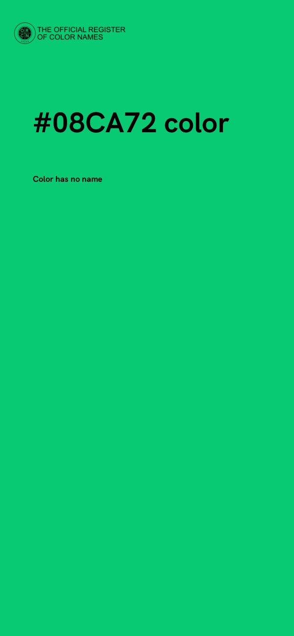 #08CA72 color image