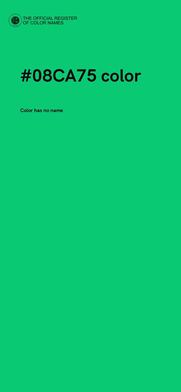 #08CA75 color image