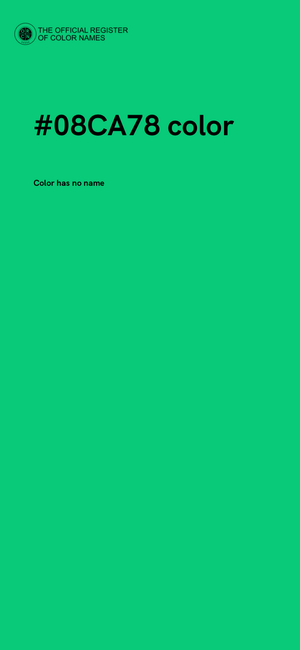 #08CA78 color image