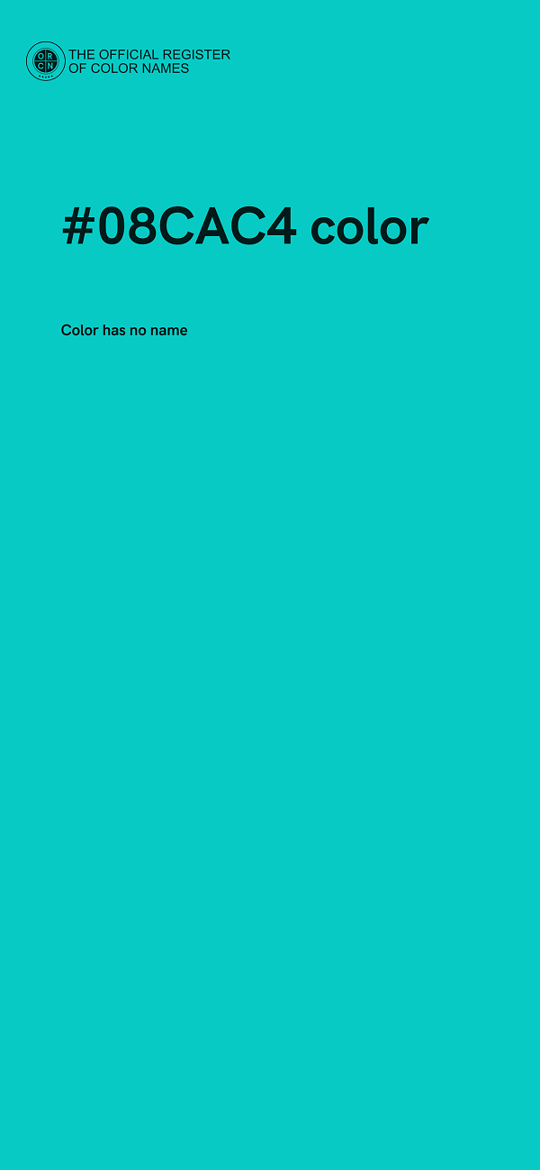 #08CAC4 color image