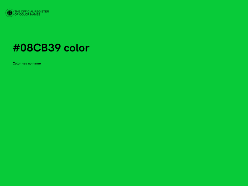 #08CB39 color image