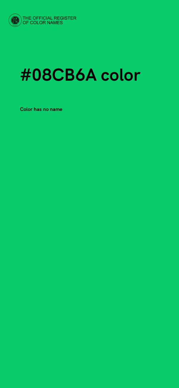 #08CB6A color image