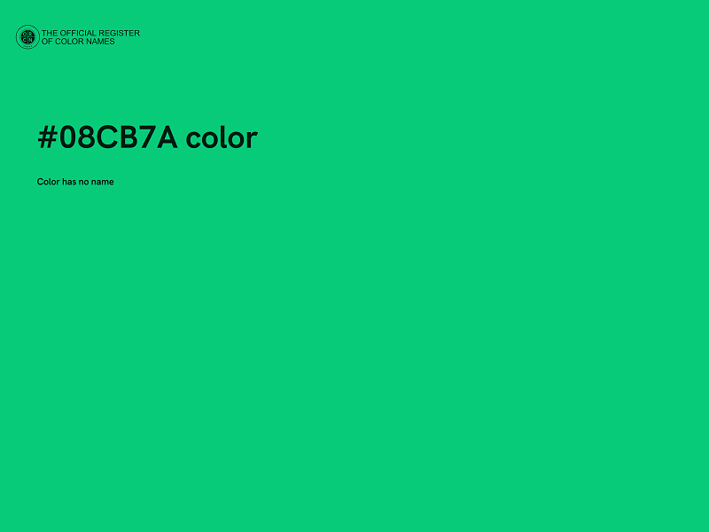 #08CB7A color image