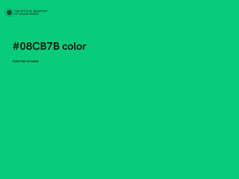 #08CB7B color image