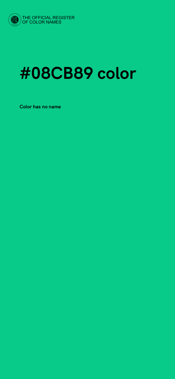 #08CB89 color image