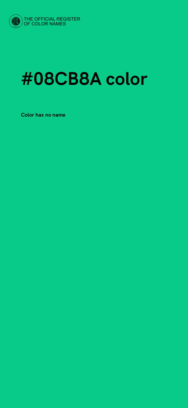 #08CB8A color image