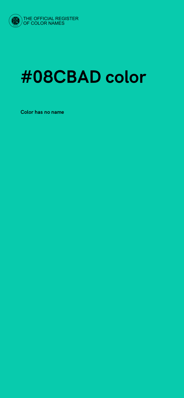 #08CBAD color image