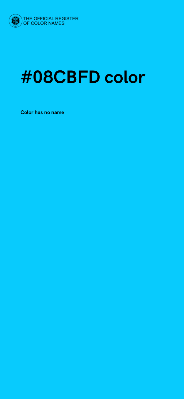 #08CBFD color image