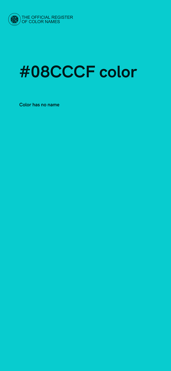 #08CCCF color image