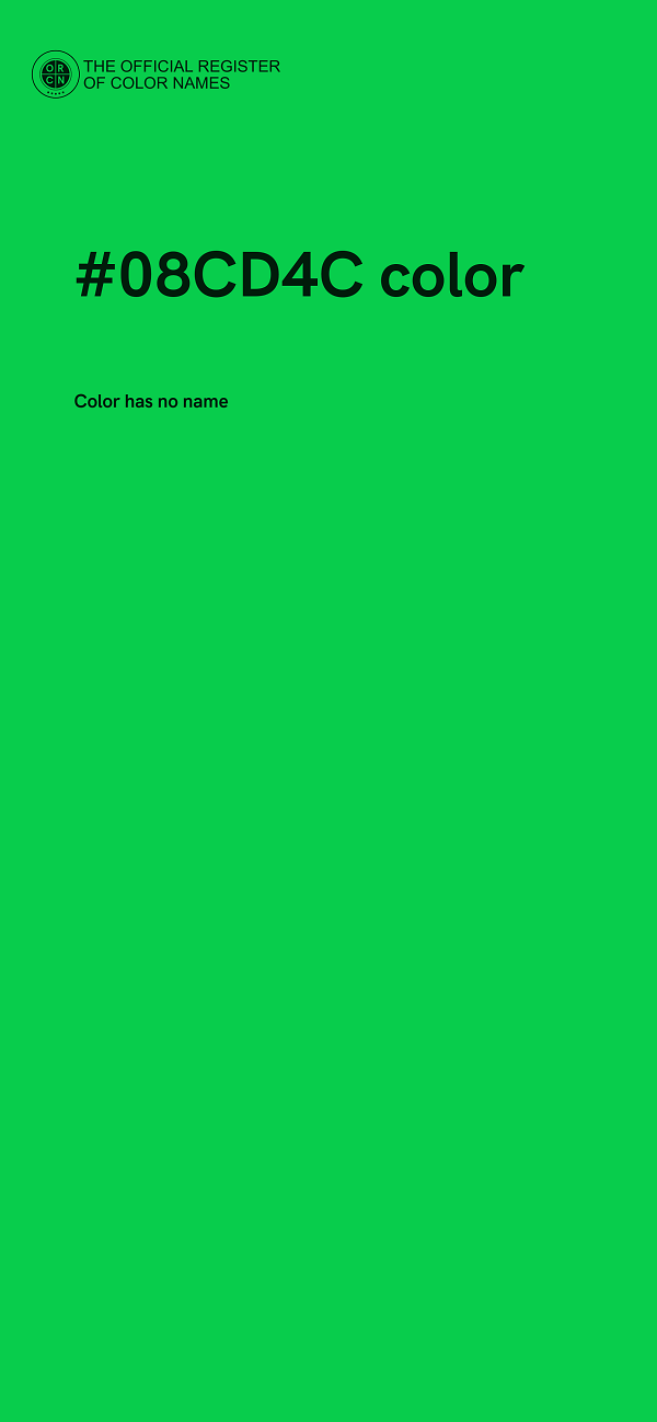 #08CD4C color image