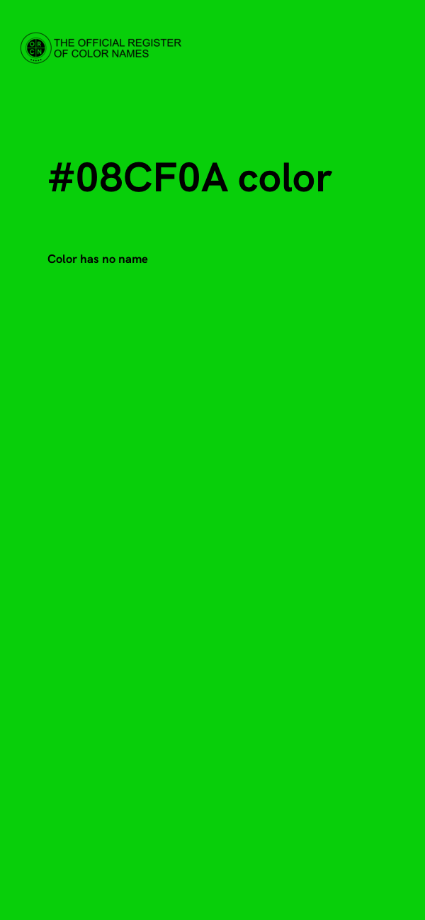#08CF0A color image