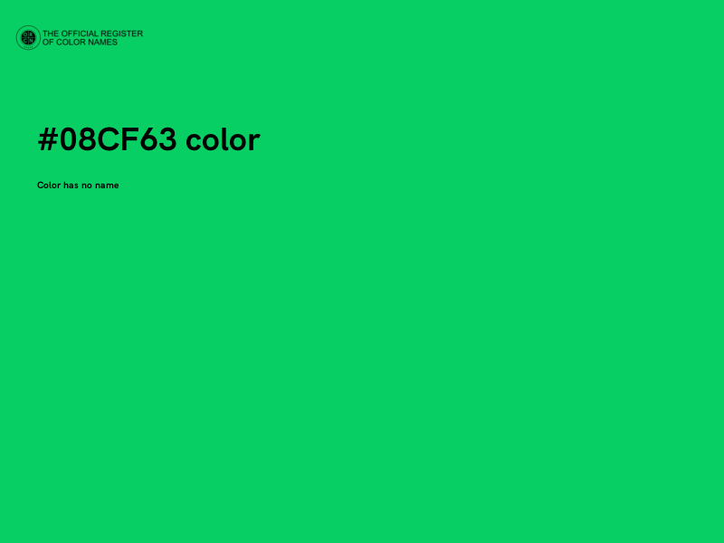 #08CF63 color image