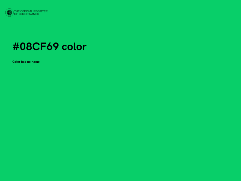 #08CF69 color image