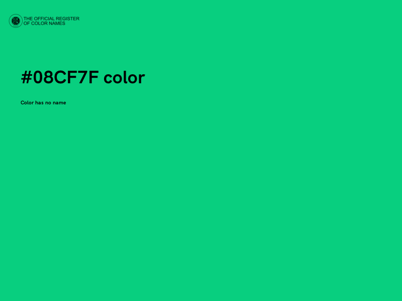 #08CF7F color image