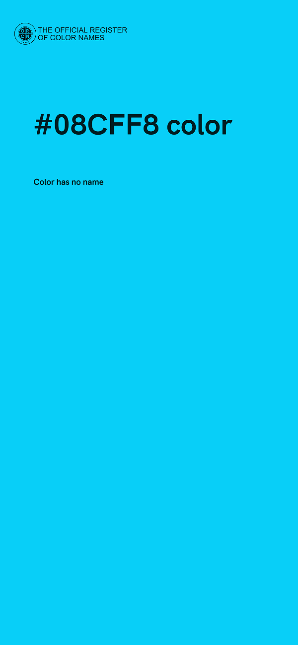 #08CFF8 color image