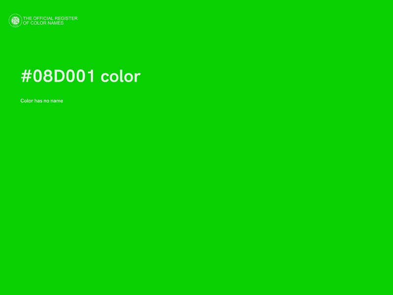 #08D001 color image