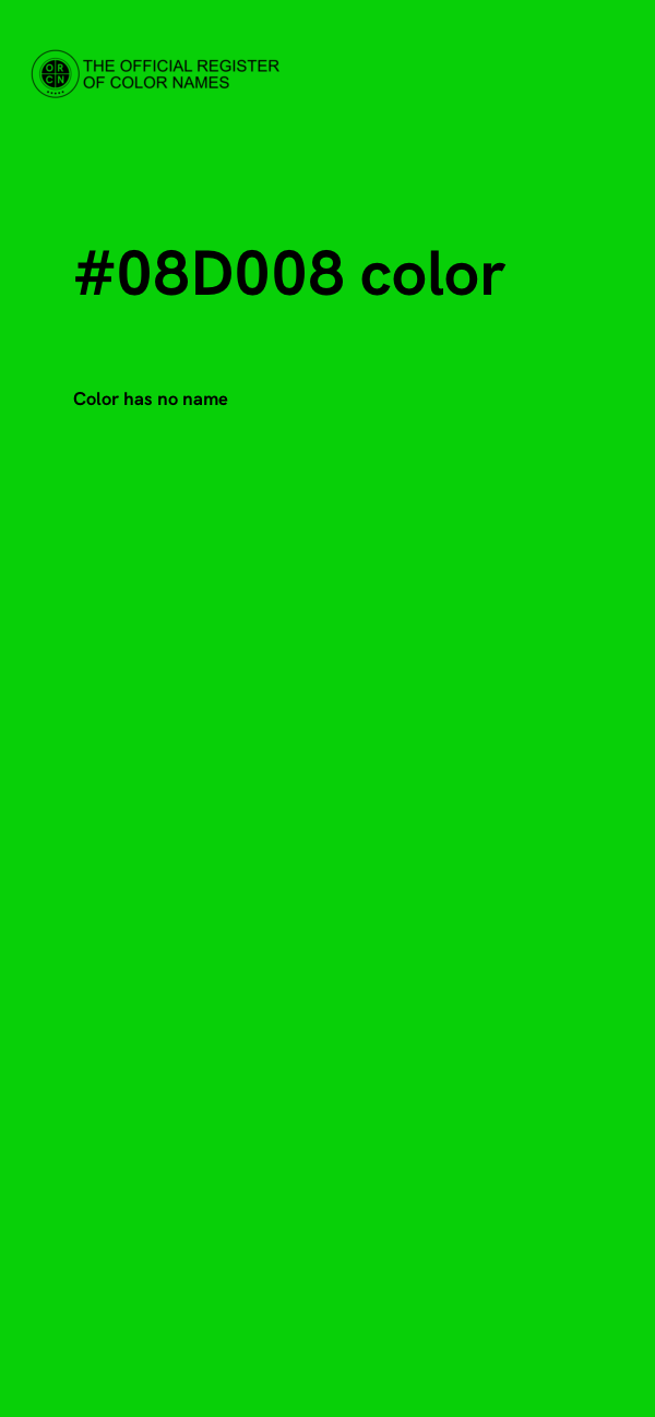 #08D008 color image