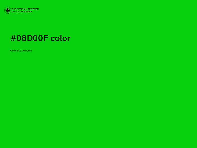 #08D00F color image