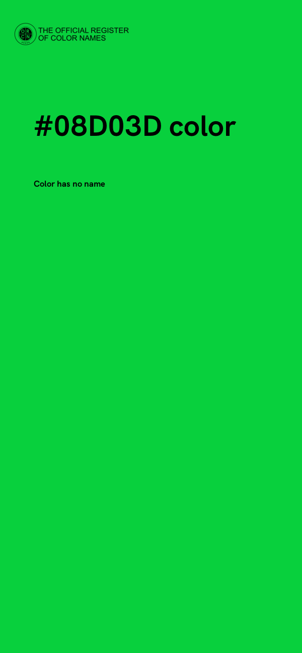 #08D03D color image
