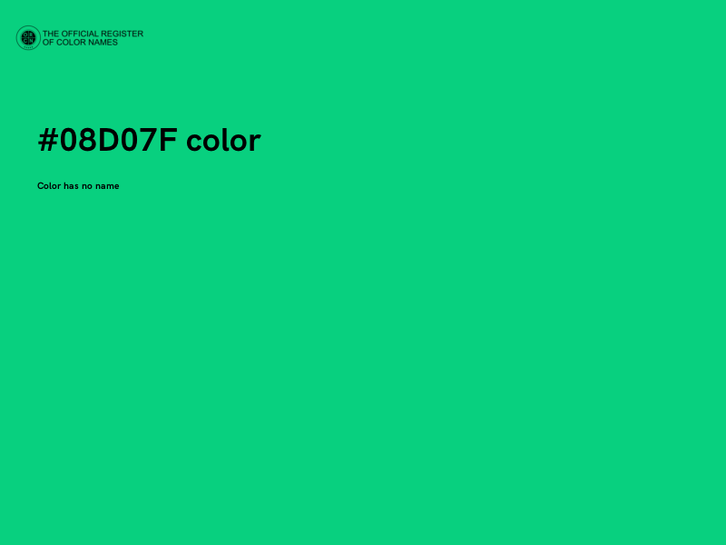 #08D07F color image