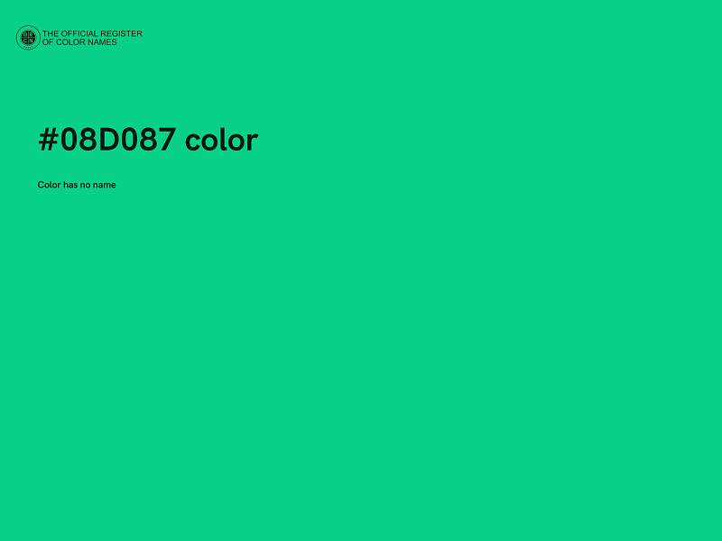 #08D087 color image