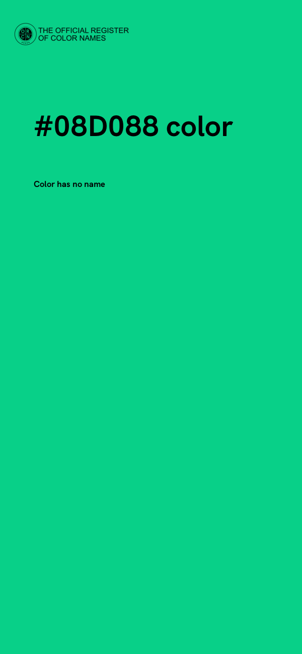 #08D088 color image