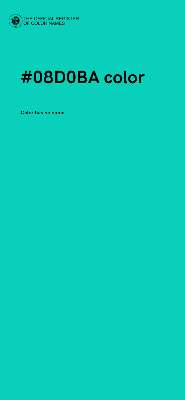 #08D0BA color image