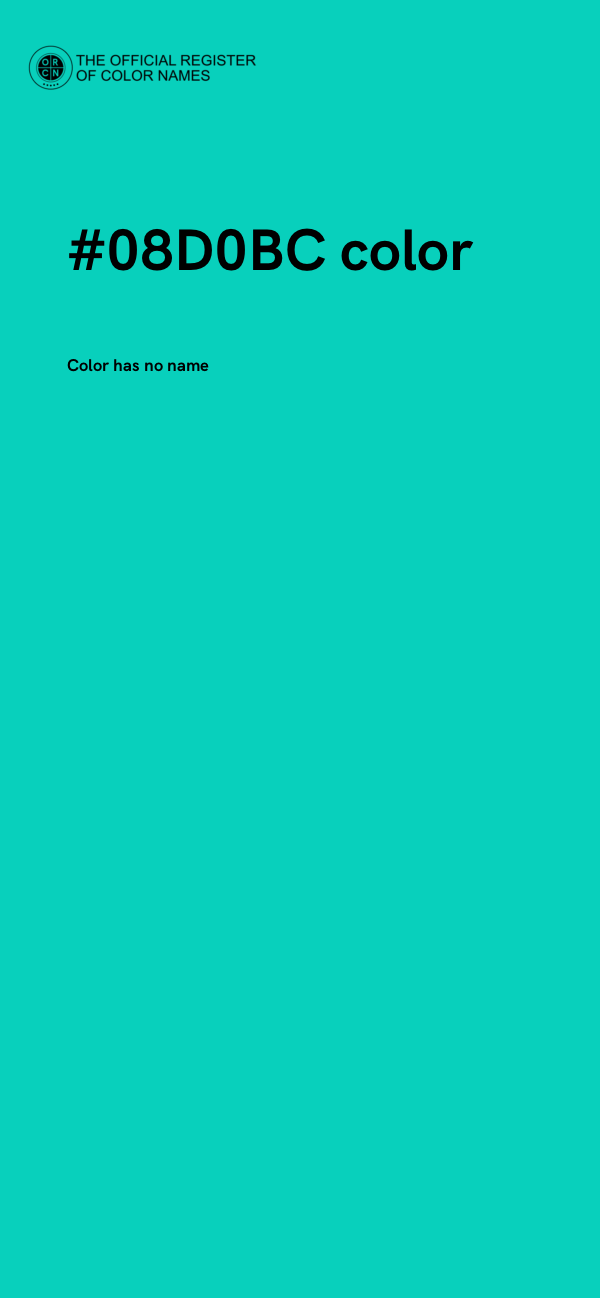 #08D0BC color image