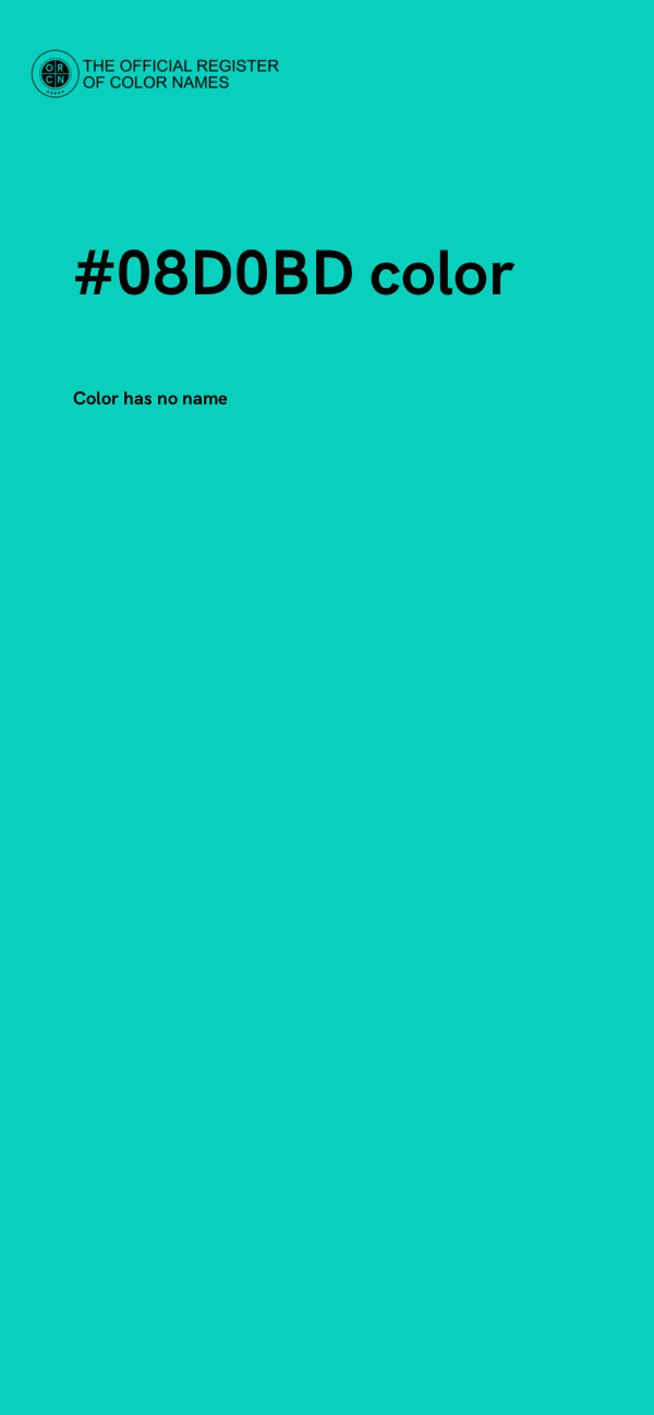 #08D0BD color image