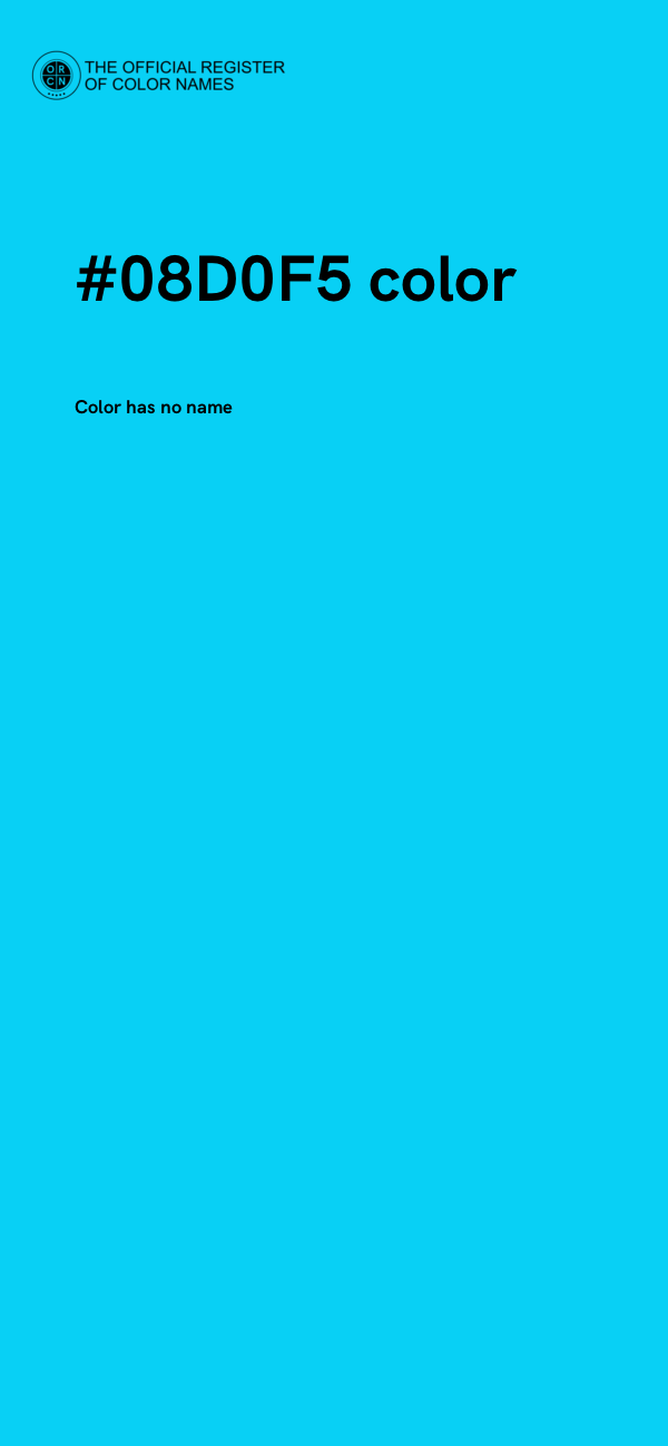 #08D0F5 color image