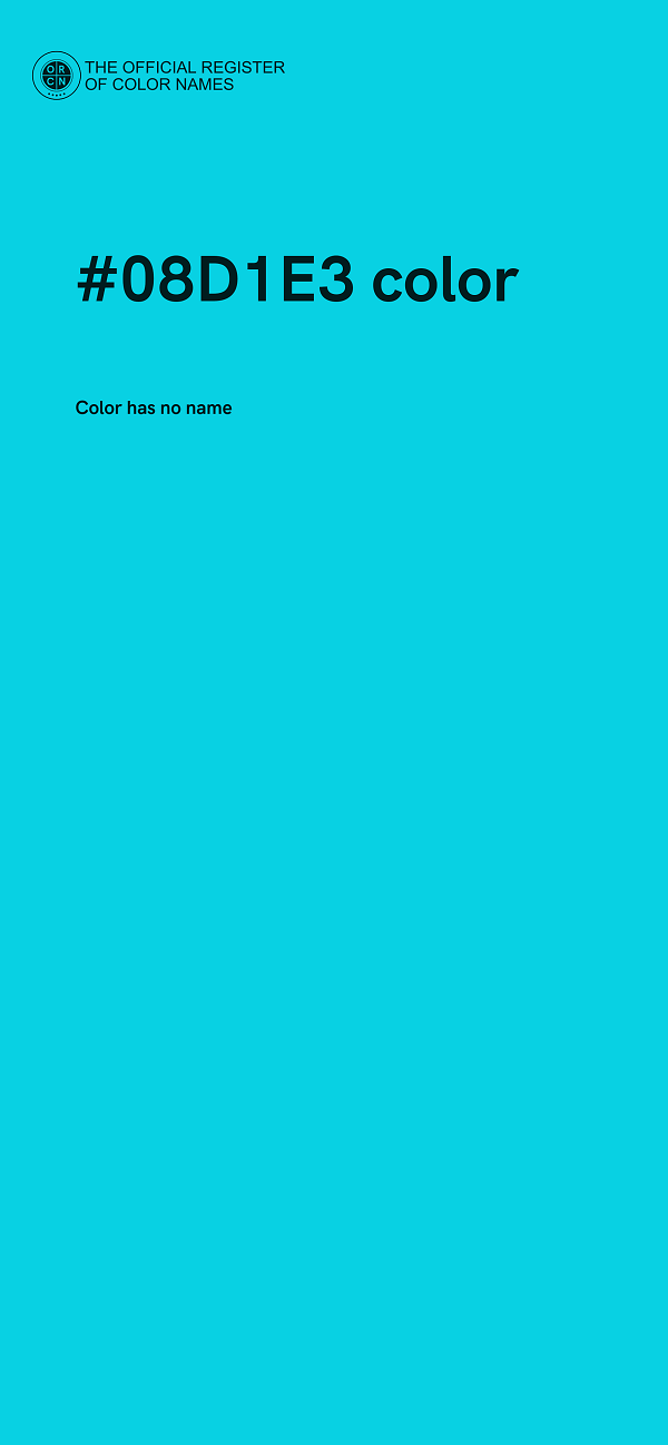 #08D1E3 color image